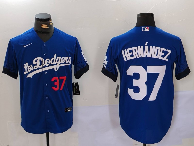 Men's Los Angeles Dodgers Teoscar Hernandez #37 Royal Jersey